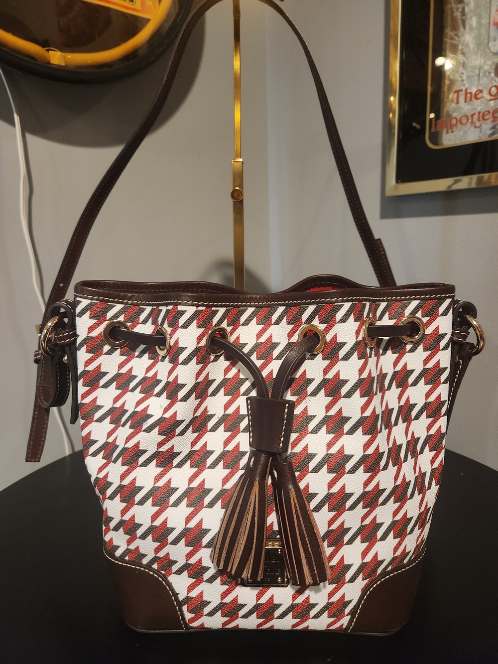 Dooney & Bourke Houndstooth Bucket Bag